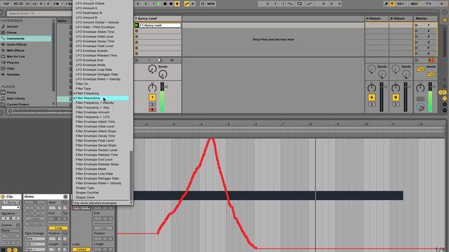 How to record automation ableton